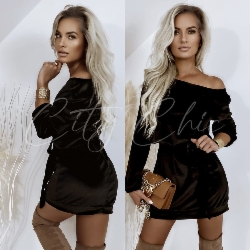 Sukienka velvet 621 black shine