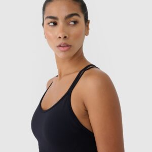 4F Biustonosz treningowy z niskim wsparciem - czarny