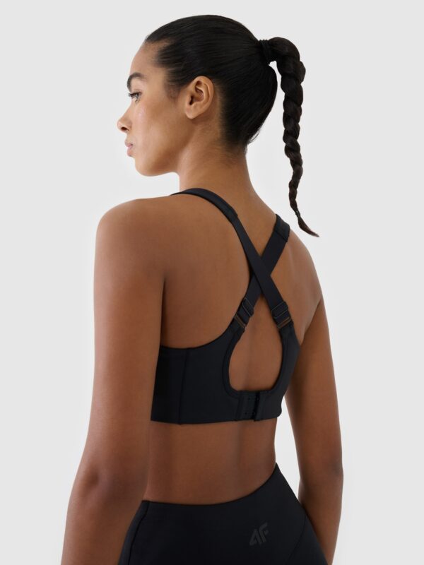 4F Biustonosz treningowy ze średnim wsparciem - czarny