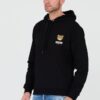 MOSCHINO Czarna męska bluza z kapturem