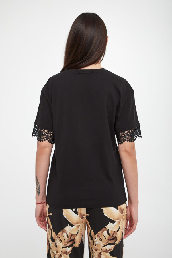 T-shirt damski z koronką TWINSET