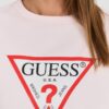 GUESS Różowa damska bluza z dużym logo Original Fleece