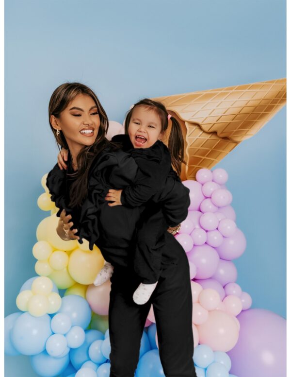 Welurowy dres dziecięcy - WILLY - czarny