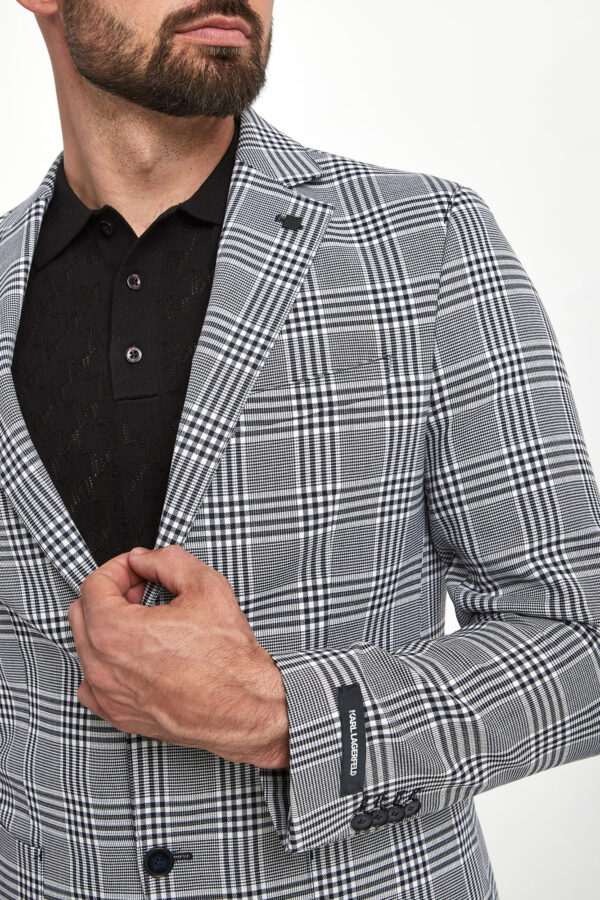 Marynarka męska w kratę KARL LAGERFELD