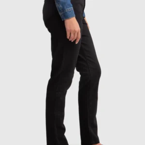 Jeansy damskie slim z wysokim stanem czarne Kitty High Waist 915