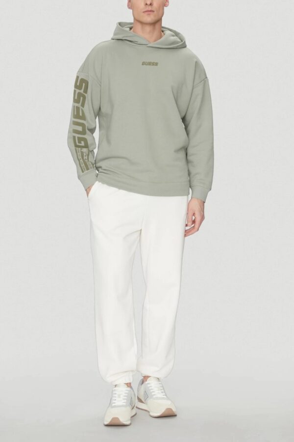 GUESS Zielona bluza męska Dalim Over z kapturem
