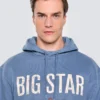 Bluza męska z kapturem z logo BIG STAR niebieska Ashlyno 402