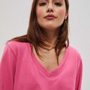 f0e30e14888da9e0bc499fb7c9d9b1ea50541eb8 Bluza z dekoltem w serek różowa