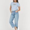 7 FOR ALL MANKIND Jasnoniebieskie jeansy damskie THE MODERN STRAIGHT Air Wash