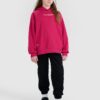 4F Bluza dresowa nierozpinana z kapturem dziewczęca - różowa 152 (11-12 lat)