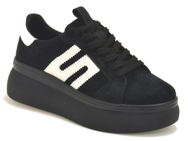 Czarne skórzane półbuty damskie Filippo DP7175