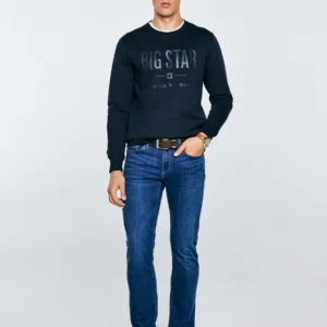 Bluza męska z nadrukiem granatowa Ecodort 403