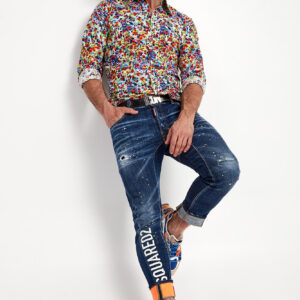 Koszula męska w kwiaty DSQUARED2