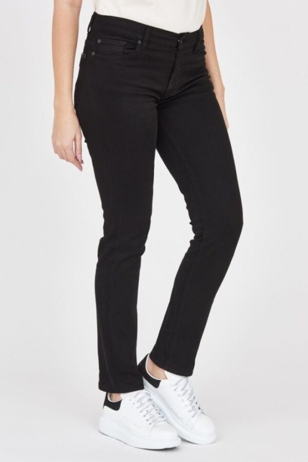 7 FOR ALL MANKIND Lekkie czarne jeansy damskie Roxanne BAIR ECO RINSED BLACK