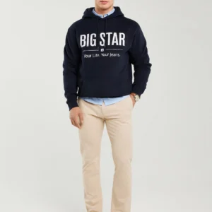 Bluza męska z kapturem z logo BIG STAR granatowa Ashlyno 403