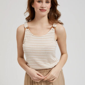 Bluza top w paski biała