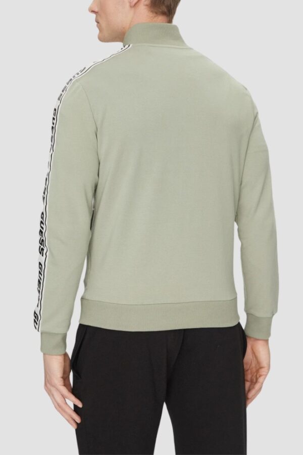 GUESS Zielona bluza męska z lampasami New Arlo