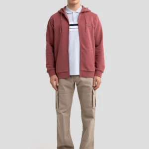 Bluza męska rozpinana z kapturem ciemnoróżowa Artish 602