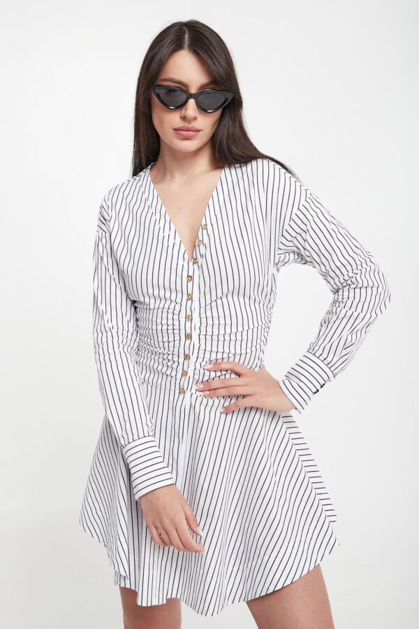 Sukienka mini w paski Anchise PINKO