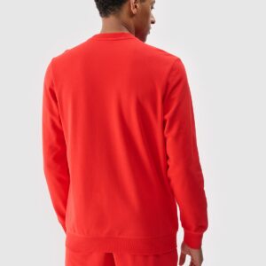 4F Bluza dresowa nierozpinana bez kaptura męska - czerwona