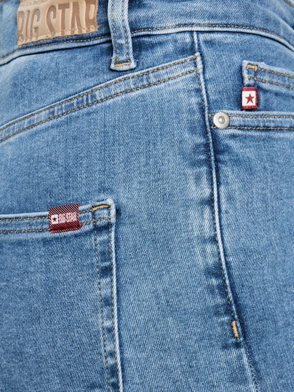 0018230a8b4317d4a42f3ee94988b44cefdae427 Jeansy damskie z rozszerzaną nogawką jasnoniebieskie Clara Flare 158