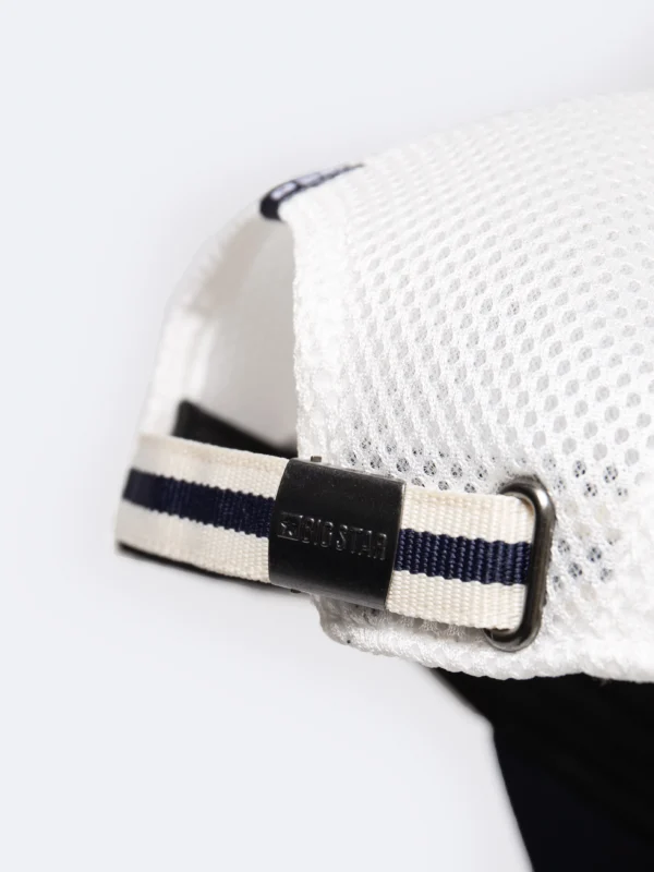 Czapka męska z daszkiem z siatką biała Vintygos 100