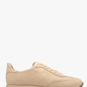 Beżowe sportowe półbuty z dekoracyjnym hafte