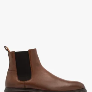 Brązowe sztyblety męskie na lekkiej podeszwie z bieżnikie