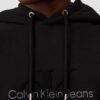 CALVIN KLEIN Czarna męska bluza z haftowanym logo