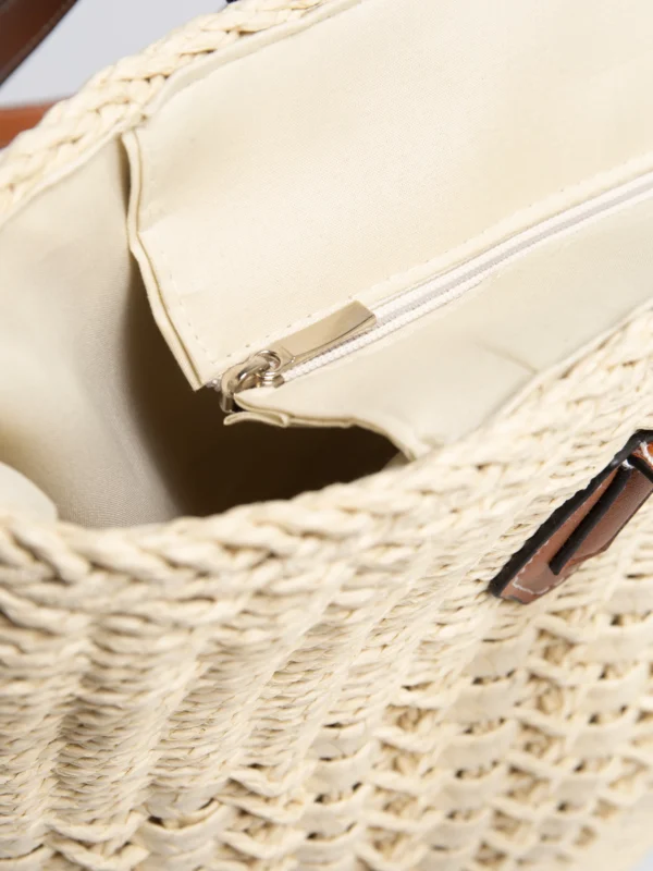 Torebka damska pleciona beżowa Signa 801