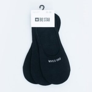 Stopki bawełniane damskie trójpak czarne Invisse 906