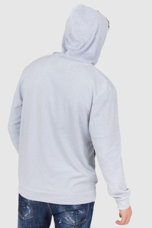 026e52af156d6670581d093dc8ffabd60b5311f9 GUESS Błękitna bluza męska z kapturem z frotte