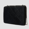 VALENTINO Czarna damska zamszowa torebka Charlotte Flap Bag
