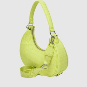 VALENTINO Żółta torebka o kształcie księżyca coconut hobo bag