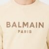 BALMAIN Beżowa męska bluza Printed Sweatshirt