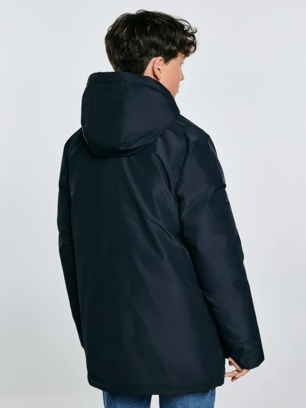 Kurtka chłopięca z kapturem granatowa Oskar 404