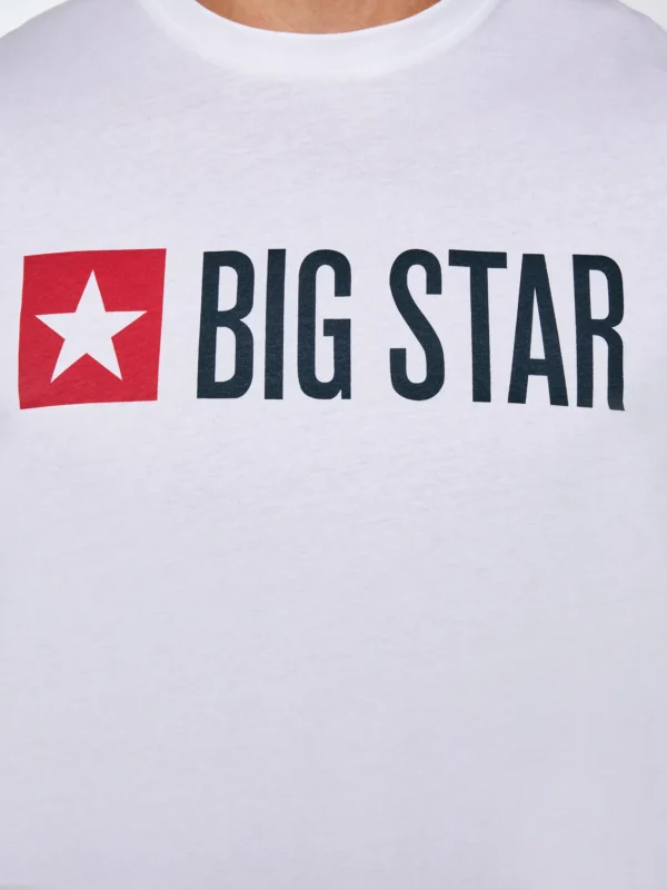 Koszulka męska z logo BIG STAR biała Quado 101