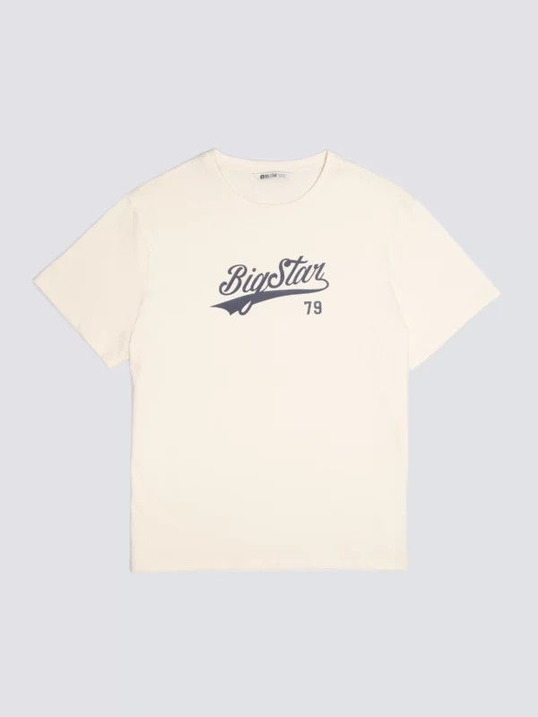 Koszulka dziewczęca oversize z nadrukiem kremowa Emillia 103