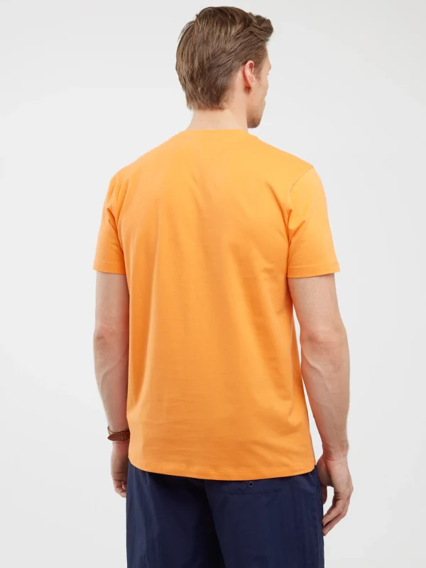 Koszulka męska z nadrukiem pomaraŅczowa Bester 703