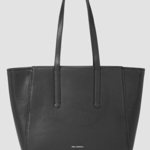 KARL LAGERFELD Czarna shopperka Leather Tote Pin
