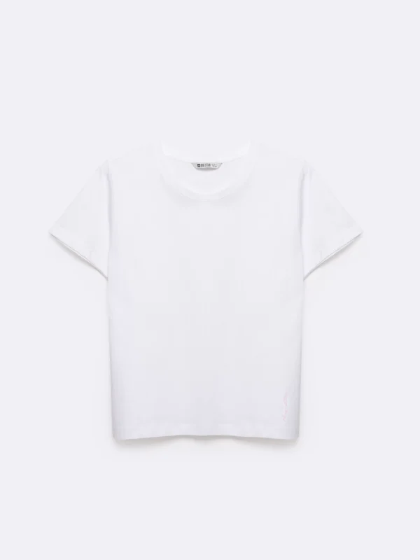 Koszulka dziewczęca z krótkim rękawem biała Basseca 101