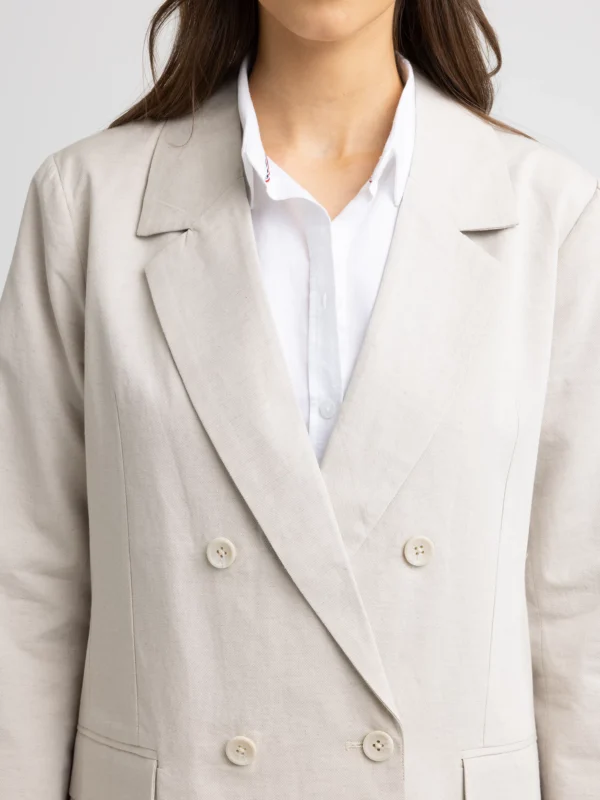 061a3eb551e54608a700187d0e77f3ccd793ceb1 Marynarka damska z dodatkiem lnu beżowa Marylia 800