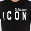DSQUARED2 Czarny t-shirt męski z dużym logo icon