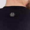 PHILIPP PLEIN Czarny t-shirt męski Round neck ss iconic plein
