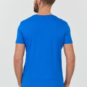 EMPORIO ARMANI Niebieski męski t-shirt basique