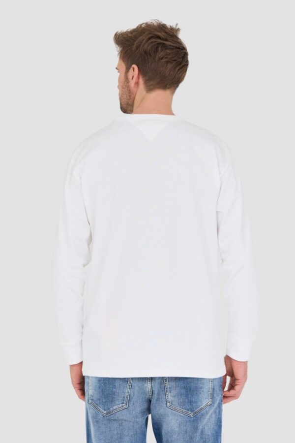 TOMMY JEANS Biały męski longsleeve