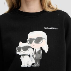 KARL LAGERFELD Czarna damska bluza Ikon Duo