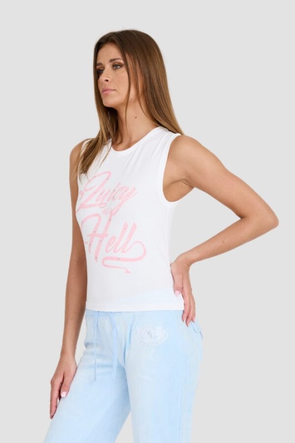 JUICY COUTURE Biały damski top Juicy As Hell Tank