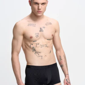 Bokserki męskie z mikrofibry stay dry czarne Bilbo 906