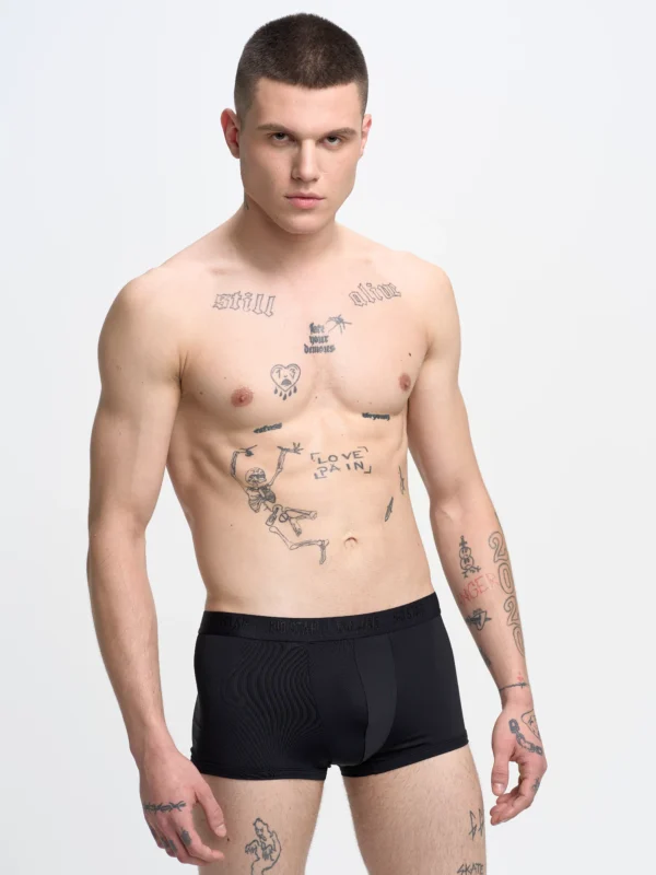 Bokserki męskie z mikrofibry stay dry czarne Bilbo 906